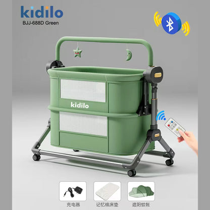 Kidilo Newborn Modern Travel Play Baby Portable Convertible Bedside Crib Bed 3 in 1 Luxury Set Mosquito Net for Babies BJJ-688D