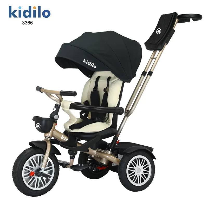Kidilo Baby Strollers 6 Months-3 Years 3-in-1 Ride-On Push Tricycle Stroller with Push Handle for Toddler Outdoor Wholesale 3366