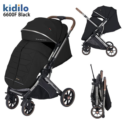0-3 Years Non-Toxic Lightweight Baby Stroller Foldable Travel Stroller with Adjustable Handle for Toddlers Daily Walks 6600F