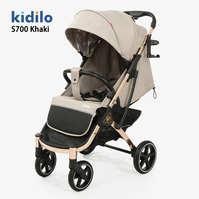 0-3 Years Baby Stroller Lightweight Non-Toxic Foldable Travel Stroller with Adjustable Handle for Toddlers Family Trips S700