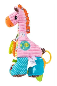 Sozzy Cute Soft Touch Infant Musical Car Seat Pulling String Toy Hanging Plush Stuffed Toy for Newborn Babies and Children