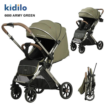 0-3 Years Non-Toxic Lightweight Baby Stroller Foldable Travel Stroller with Adjustable Handle for Toddlers Daily Walks 6600