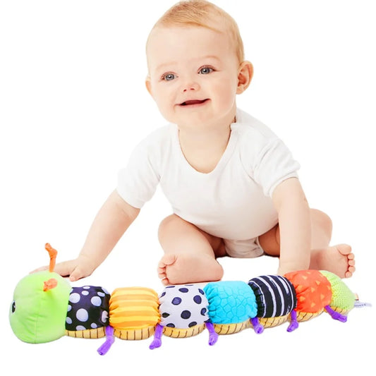 Animal Caterpillar Musical Stuffed Soft Toys Sensory Crinkle Rattle Stuffed Animals Toy Unisex Kids Gift Kids Play PP Cotton