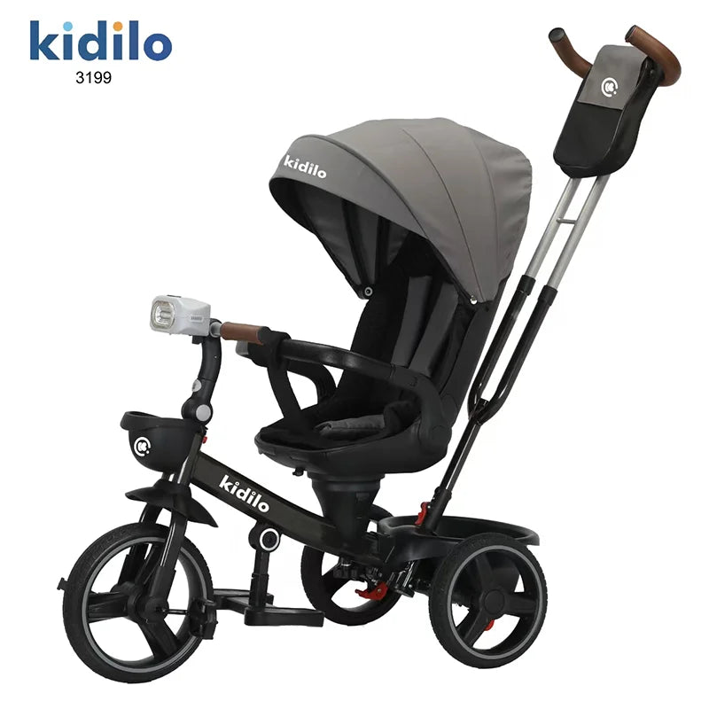 Kidilo Baby Strollers 6 Months-3 Years 3-in-1 Ride-On Push Tricycle Stroller with Push Handle for Toddler Outdoor Wholesale 3199