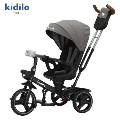 Kidilo Baby Strollers 6 Months-3 Years 3-in-1 Ride-On Push Tricycle Stroller with Push Handle for Toddler Outdoor Wholesale 3199