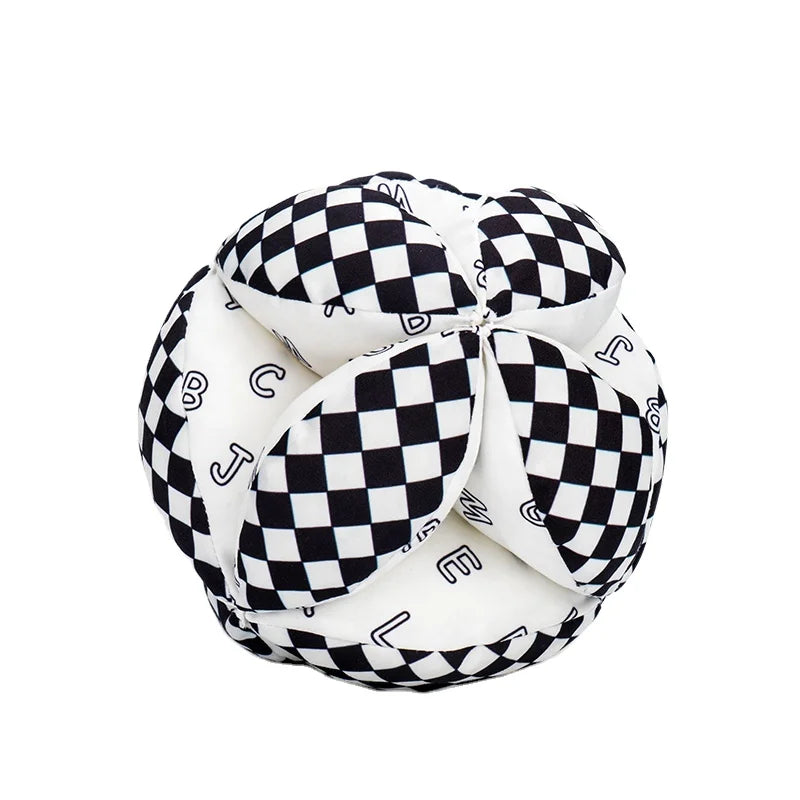 Jollybaby Black White Red Vision Training Ball Cloth Hand Activity Cube Baby Rattle Ball