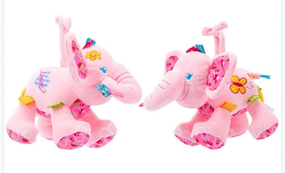 Jollybaby Soft Toy Rattles Hanging Animals Lion Elephant Zebra Horse Musical Toy for Baby's Stroller Car Seat PP Cotton Filling