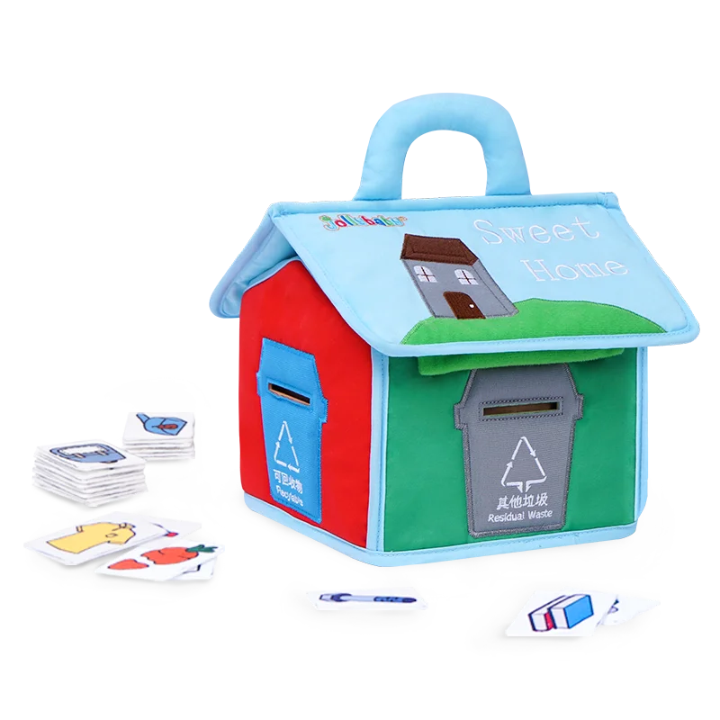 Baby Educational Stuff Plush Soft Felt Toys Preschool Garbage Sorting Learning Training the Ability to Life Skill