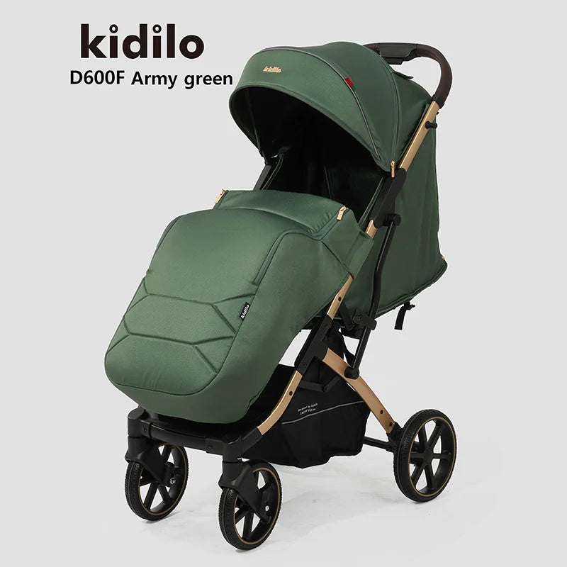 Lightweight Non-Toxic Baby Stroller for 0-3 Years Foldable Travel Stroller with Adjustable Handle Toddlers Family Trips D600F
