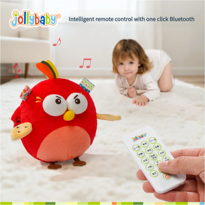 Jollybaby Electric Jumping Bird Sensory Toy Emotional Soothing Music Dancing plush Toy for Babies 0-6 yrs Early Education
