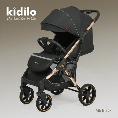 0-3 Years Non-Toxic Kidilo Lightweight Baby Stroller Foldable Travel Stroller with Adjustable Handle for Kids Family Trips M6