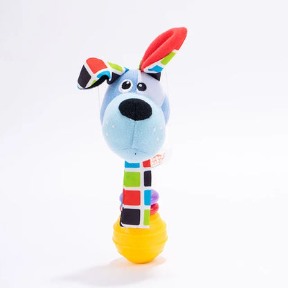 Jollybaby Custom Eco-friendly Soft Rattling Roller Montessori Handbells Rattles Toy Baby Plush Hand Rattles
