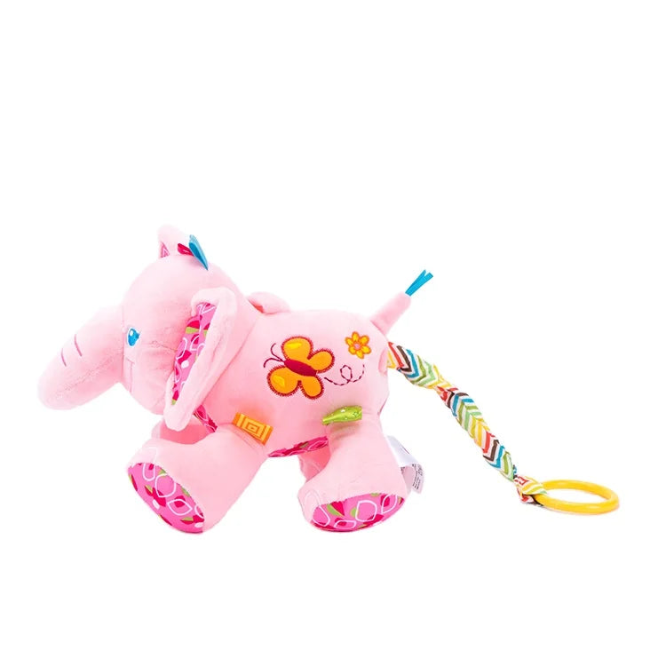 Jollybaby Unisex Animal Plush Toys Educational Bed Hanging Toys with Lovely Giraffe Bell Insert Newest Design Baby Toys