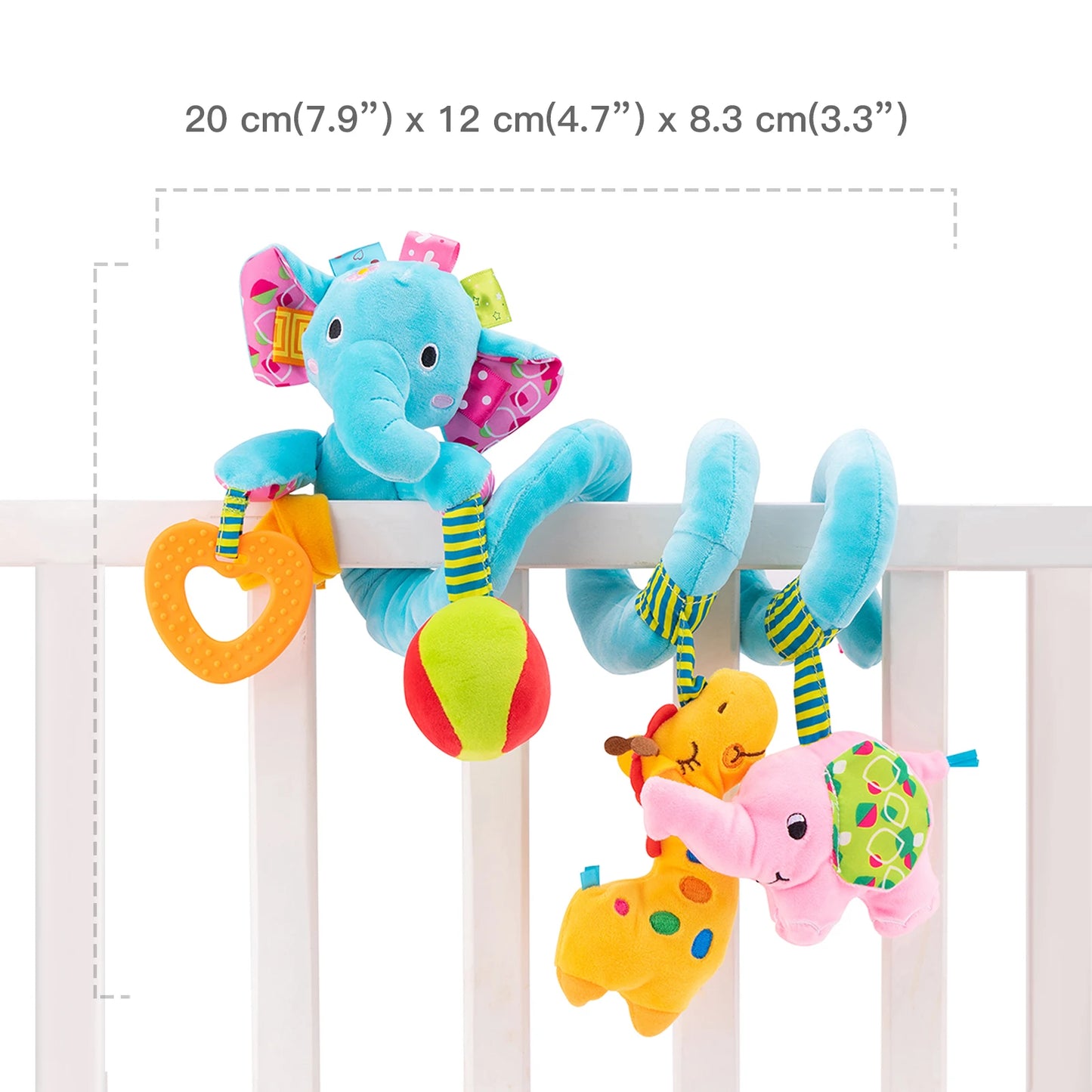 Jollybaby OEM Infant Hanging Plush Toys with Squeaker Sensory Baby Rattle Crib Mobile Wholesale Sensory Toys for Infants