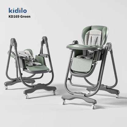 6-36 Months 3 in 1 Foldable Baby High Chair for Infants, Non-Toxic Feeding Chair for Toddler Home & Small Space Dining KD169