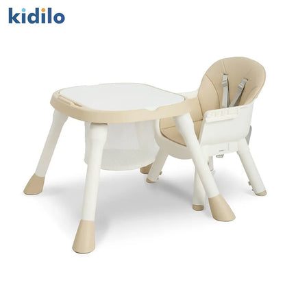 6-36 Months 3 in 1 Foldable Kidilo Baby High Chair, Non-Toxic Feeding Chair for Toddler Dining at Home & Small Space KD013