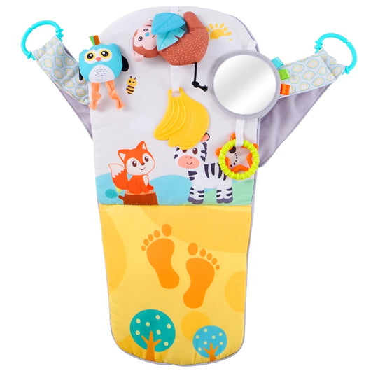 Jollybaby Adjustable Infant Kick and Play Activity Center Soft Travel Baby Car Seat Toys with Music for Rear Facing