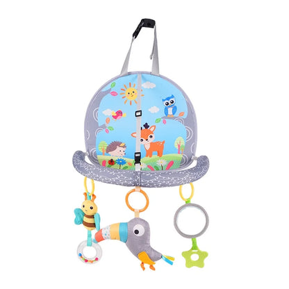 Sozzy Original Design Soft Plush Stuffed Animal Baby Rattle Musical Grasping Hanging Sensory Car Seat Toy