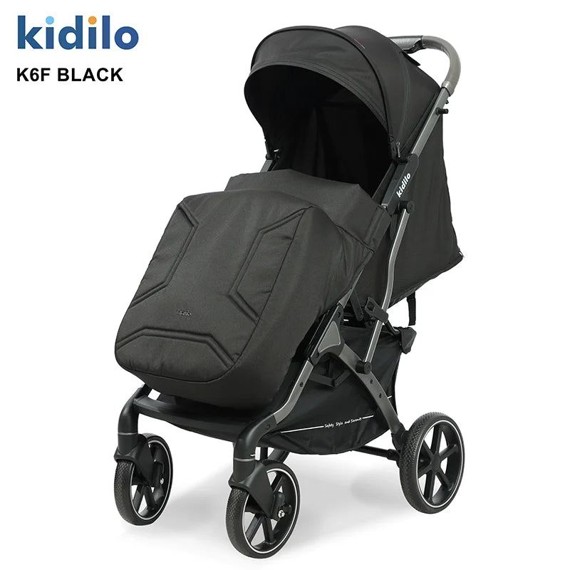 0-3 Years Foldable Kidilo Baby Stroller Lightweight Non-Toxic Travel Stroller with Adjustable Handle for Toddlers Daily Walk K6F