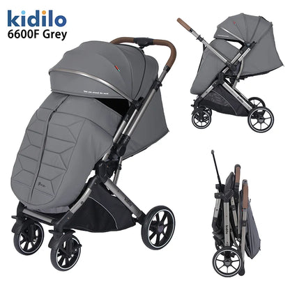 0-3 Years Non-Toxic Lightweight Baby Stroller Foldable Travel Stroller with Adjustable Handle for Toddlers Daily Walks 6600F