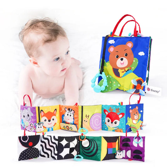 Soft Sensory Crinkle Books Montessori Toys Brain Development Newborn Essentials Tummy Time Toys 0 3 6 6-12 Months
