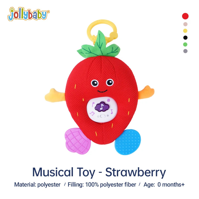 JOLLYBABY Customized LED Musical Stuffed Animals Light up Plush Toy Animated Soothe Birthday Gifts Gift Box Mouse Unisex Yellow