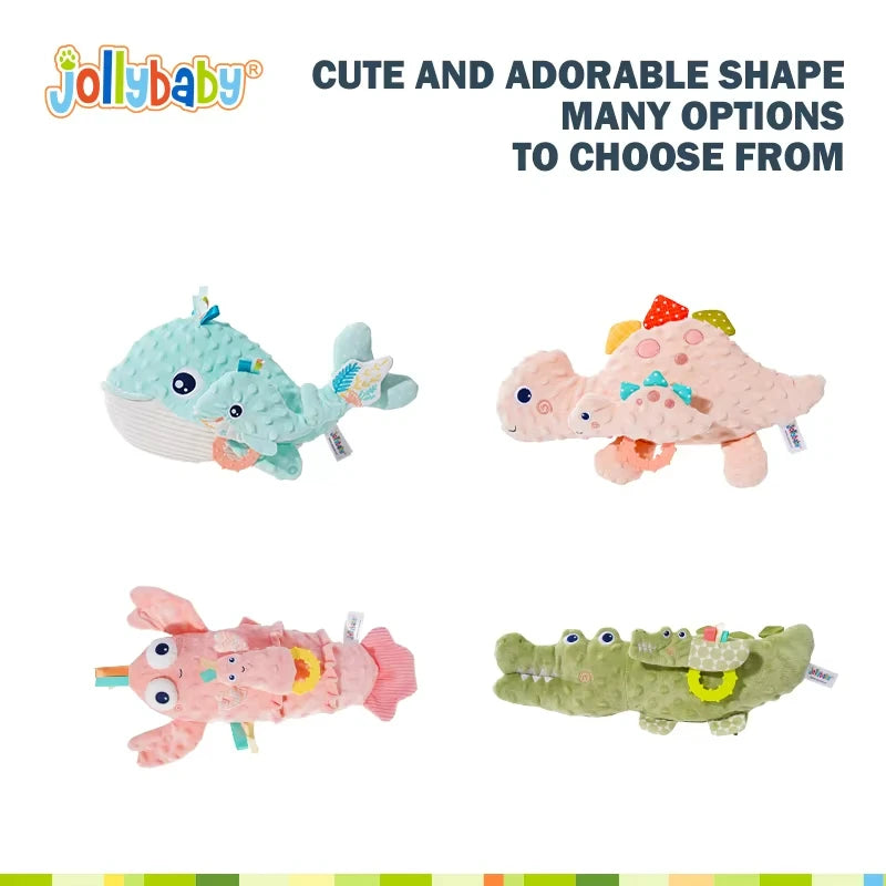 Jollybaby Manufacturer Baby Electric Soothing Toys Whale crocodile Animal Plush Toy with Wagging Tail for Sleeping Newborn Baby