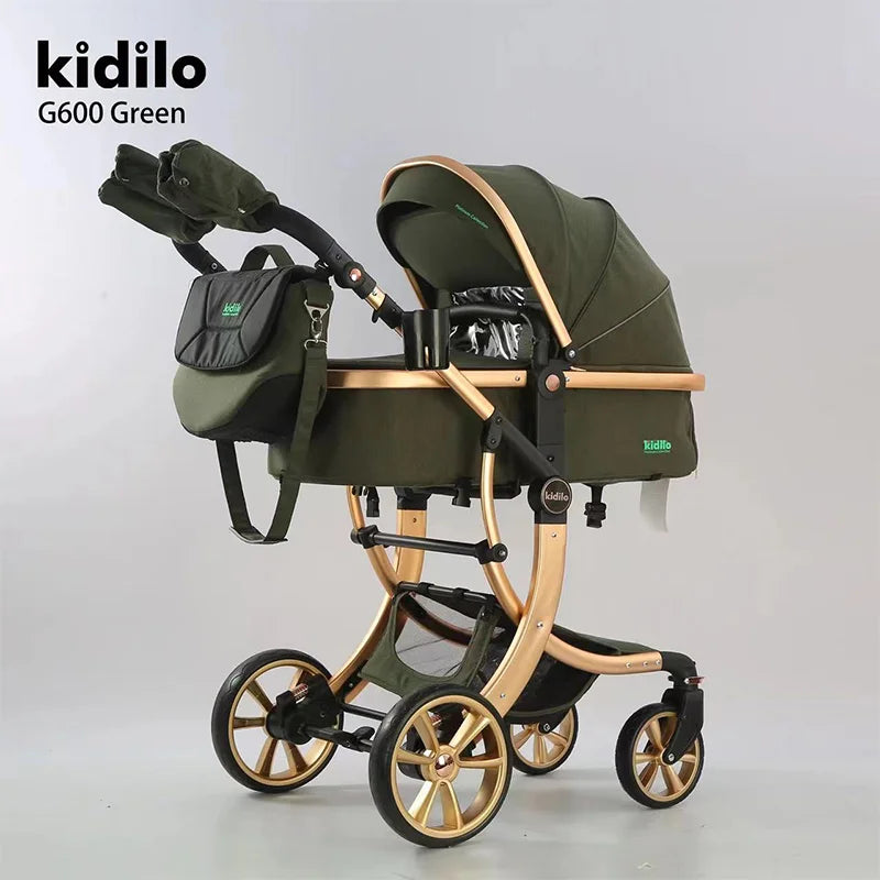 0-3 Years 3 in 1kidilo Baby Stroller with Car Seat, Non-Toxic Durable Foldable Travel Stroller for Toddlers Daily Walks G600