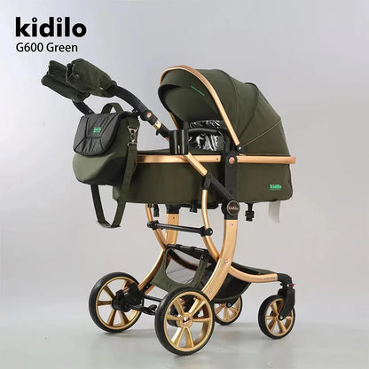 0-3 Years 3 in 1kidilo Baby Stroller with Car Seat, Non-Toxic Durable Foldable Travel Stroller for Toddlers Daily Walks G600