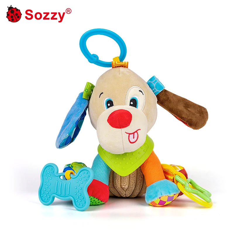 Elephant Lion Fox Dog Owl Monkey Newborn Baby Baby Soft Plush Animal Doll Hanging Toys for Car Seat Stroller