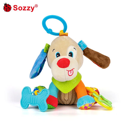 Elephant Lion Fox Dog Owl Monkey Newborn Baby Baby Soft Plush Animal Doll Hanging Toys for Car Seat Stroller