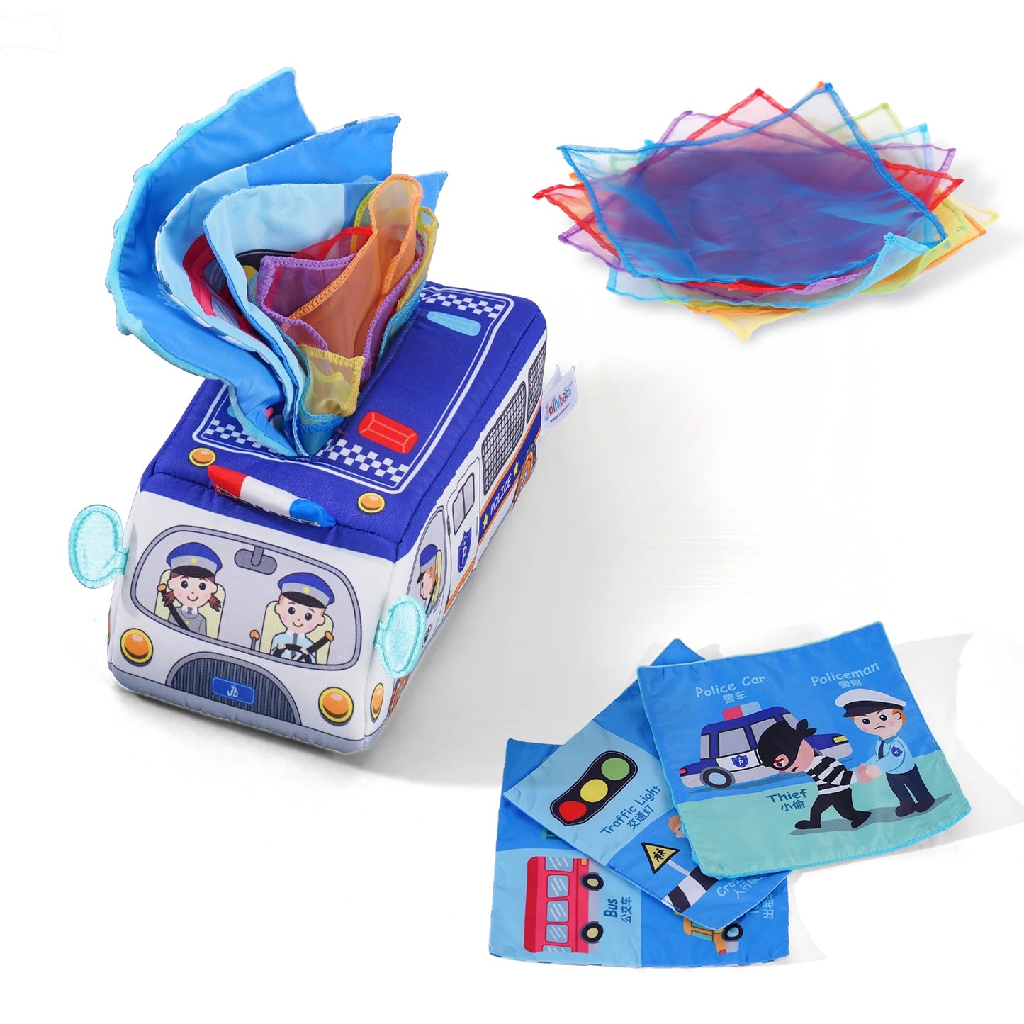 Learning Educational Toys Soft Stuffed Toys Infant Soft Sensory Baby Magic Pull Along Tissue Box