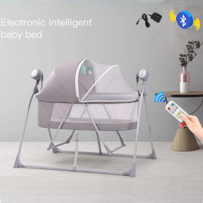 Newborn Foldable Portable Modern Kidilo Luxury Baby Crib, Convertible 3 in 1 Bedside Crib with Mosquito Net for Nursery C02-2