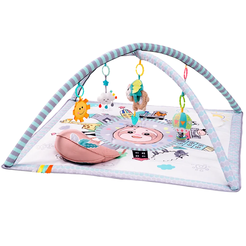 Jollybaby Eco-friendly Unisex Baby Activity Gym Mat Cotton Carpet Thicker Non-Slip Floor Mat Washable for Newborns Picnics