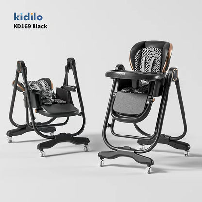 6-36 Months 3 in 1 Foldable Baby High Chair for Infants, Non-Toxic Feeding Chair for Toddler Home & Small Space Dining KD169