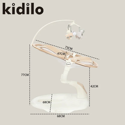 6-36 Months Baby Electric Swing Rocking Chair Foldable Non-Toxic Swing Chair with Bouncer Function for Toddler Sleep Indoor S802