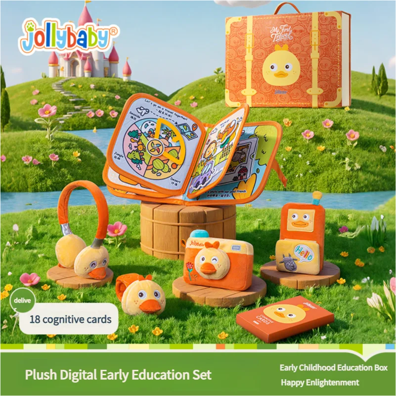 Jollybaby Interactive Sensory Toy for 0-3 Years Babies Soft Plush Early Learning Washable Non-Tearing for Pretend Play Preschool