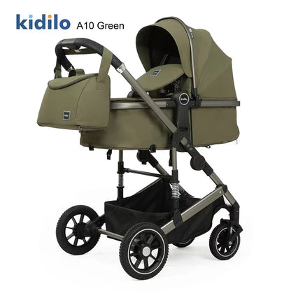 0-3 Years 3 in 1kidilo Baby Stroller with Car Seat, Non-Toxic Durable Foldable Travel Stroller for Toddlers Daily Walks A10