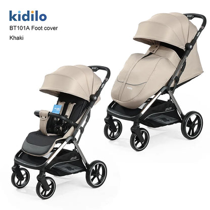 0-3 Years Baby Stroller Lightweight Non-Toxic Foldable Travel Stroller with Adjustable Handle for Toddlers BT101A Foot Cover