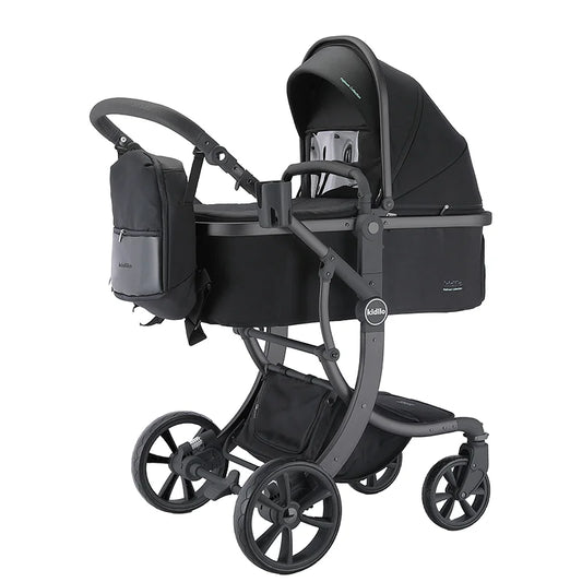 0-3 Years 3 in 1 Kidilo Baby Stroller with Car Seat, Non-Toxic Durable Foldable Travel Stroller for Toddlers Family Trips G606