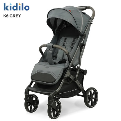 0-3 Years Foldable Kidilo Baby Stroller Lightweight Non-Toxic Travel Stroller with Adjustable Handle for Toddlers Daily Walks K6