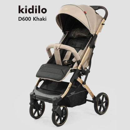 Non-Toxic Lightweight Baby Stroller for 0-3 Years Foldable Travel Stroller with Adjustable Handle for Toddlers Daily Walks D600