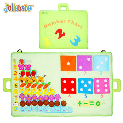 Jollybaby Libro De Tela Education Washable Reusable Sticker Cloth Book Busy Board Montessori Toys
