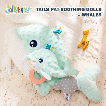 Jollybaby Manufacturer Baby Electric Soothing Toys Whale crocodile Animal Plush Toy with Wagging Tail for Sleeping Newborn Baby