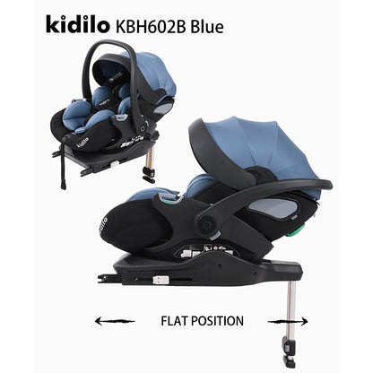 Kidilo Multiple Newborn Luxury Lucky Child Travel System Infant Baby Car Seat 3 in 1 Set Isofix 0-3 Years for Baby KBH602B