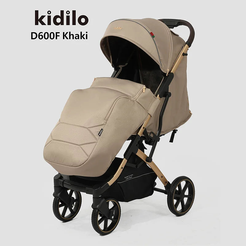 Lightweight Non-Toxic Baby Stroller for 0-3 Years Foldable Travel Stroller with Adjustable Handle Toddlers Family Trips D600F