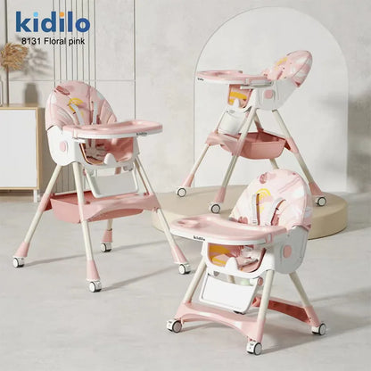6-36 Months 3 in 1 Foldable Baby High Chair for Babies, Non-Toxic Feeding Chair for Toddler Dining at Home & Small Space 8131