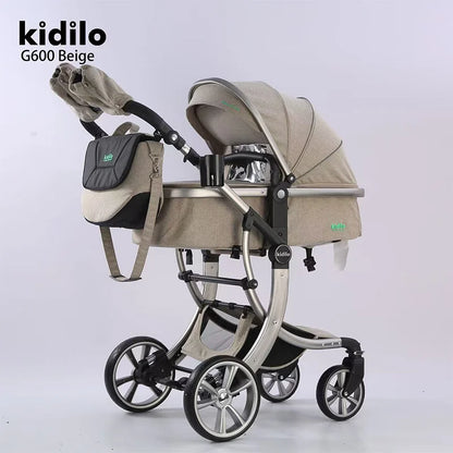 0-3 Years 3 in 1kidilo Baby Stroller with Car Seat, Non-Toxic Durable Foldable Travel Stroller for Toddlers Daily Walks G600