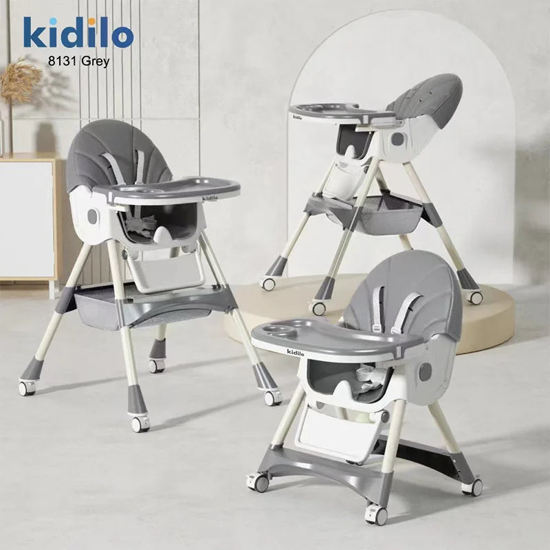 6-36 Months 3 in 1 Foldable Baby High Chair for Babies, Non-Toxic Feeding Chair for Toddler Dining at Home & Small Space 8131