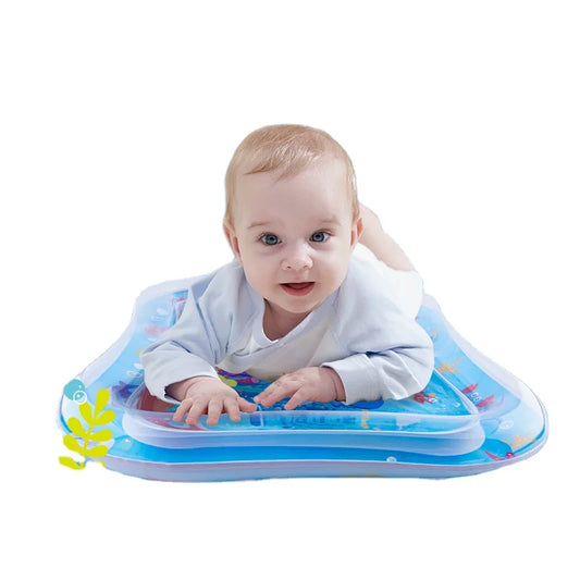 Jollybaby Portable Inflatable Cotton Water Play Mat Toy Wholesale Infants Baby Tummy Time Toy with Ocean Theme for 3 24 Months